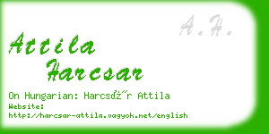 attila harcsar business card